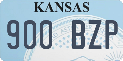 KS license plate 900BZP