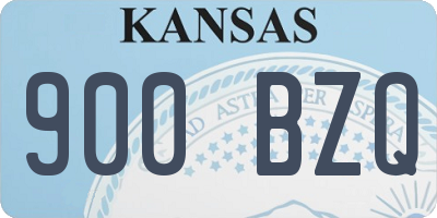 KS license plate 900BZQ
