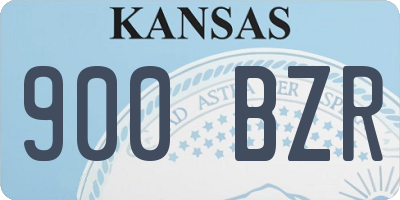 KS license plate 900BZR
