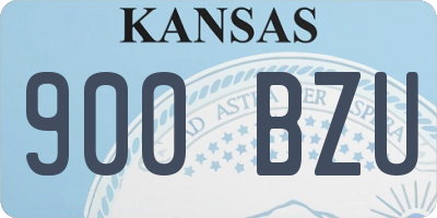 KS license plate 900BZU