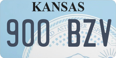 KS license plate 900BZV