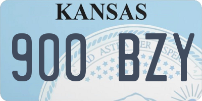 KS license plate 900BZY