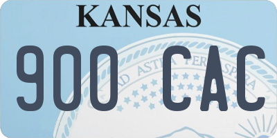KS license plate 900CAC