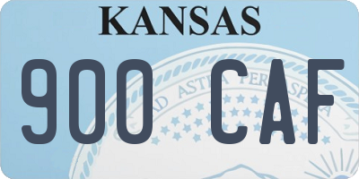 KS license plate 900CAF