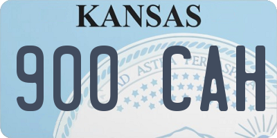 KS license plate 900CAH