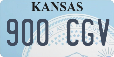 KS license plate 900CGV