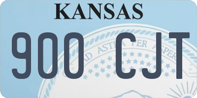 KS license plate 900CJT