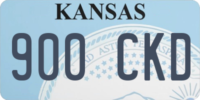 KS license plate 900CKD