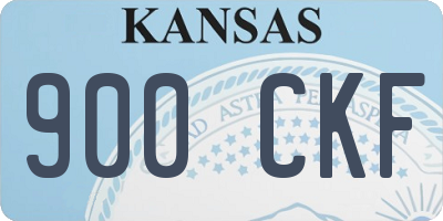 KS license plate 900CKF