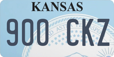 KS license plate 900CKZ