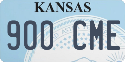 KS license plate 900CME