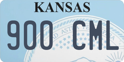 KS license plate 900CML