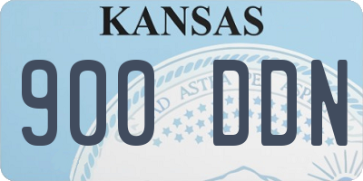 KS license plate 900DDN