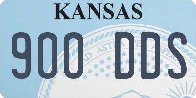 KS license plate 900DDS