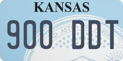 KS license plate 900DDT