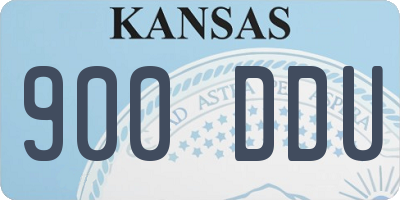 KS license plate 900DDU