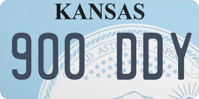 KS license plate 900DDY