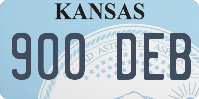 KS license plate 900DEB