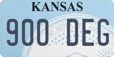KS license plate 900DEG