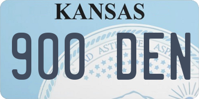 KS license plate 900DEN