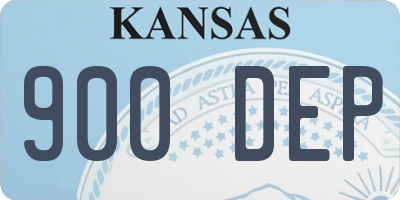 KS license plate 900DEP