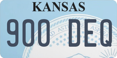 KS license plate 900DEQ