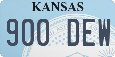 KS license plate 900DEW