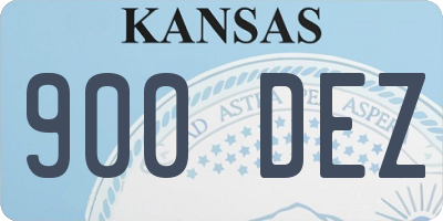 KS license plate 900DEZ