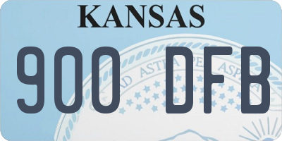KS license plate 900DFB