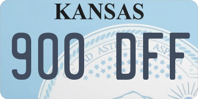 KS license plate 900DFF