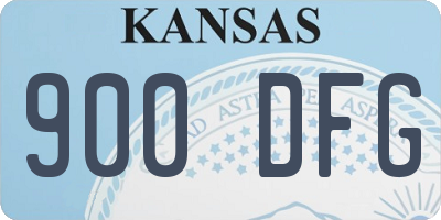 KS license plate 900DFG