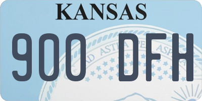 KS license plate 900DFH