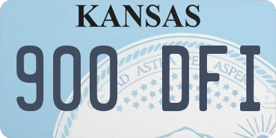 KS license plate 900DFI