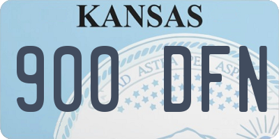 KS license plate 900DFN