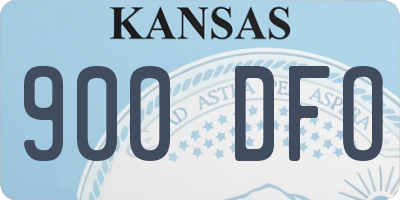 KS license plate 900DFO
