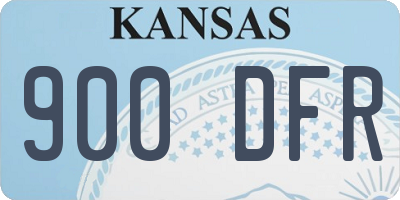 KS license plate 900DFR