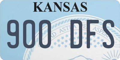 KS license plate 900DFS