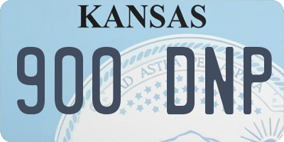 KS license plate 900DNP