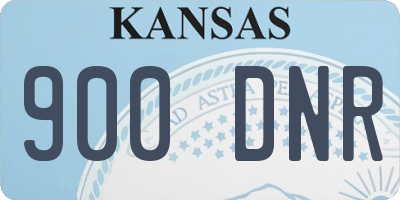 KS license plate 900DNR