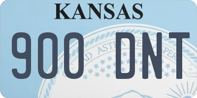 KS license plate 900DNT