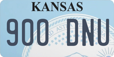 KS license plate 900DNU