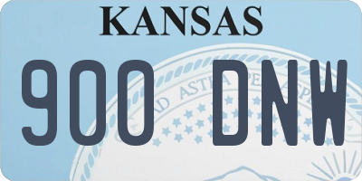 KS license plate 900DNW