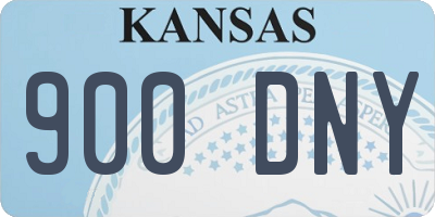 KS license plate 900DNY