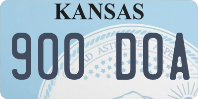 KS license plate 900DOA