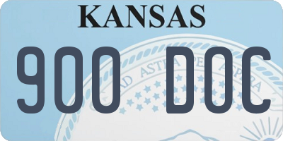 KS license plate 900DOC