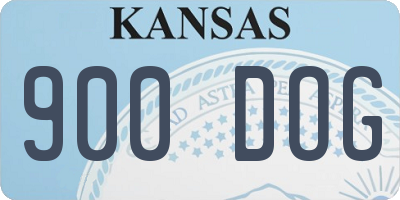 KS license plate 900DOG