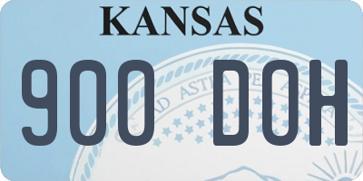 KS license plate 900DOH