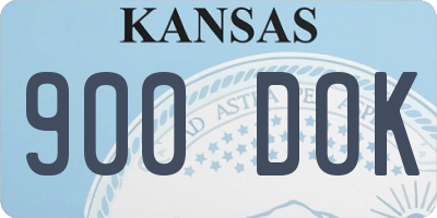 KS license plate 900DOK