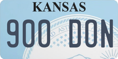KS license plate 900DON