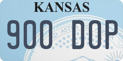 KS license plate 900DOP